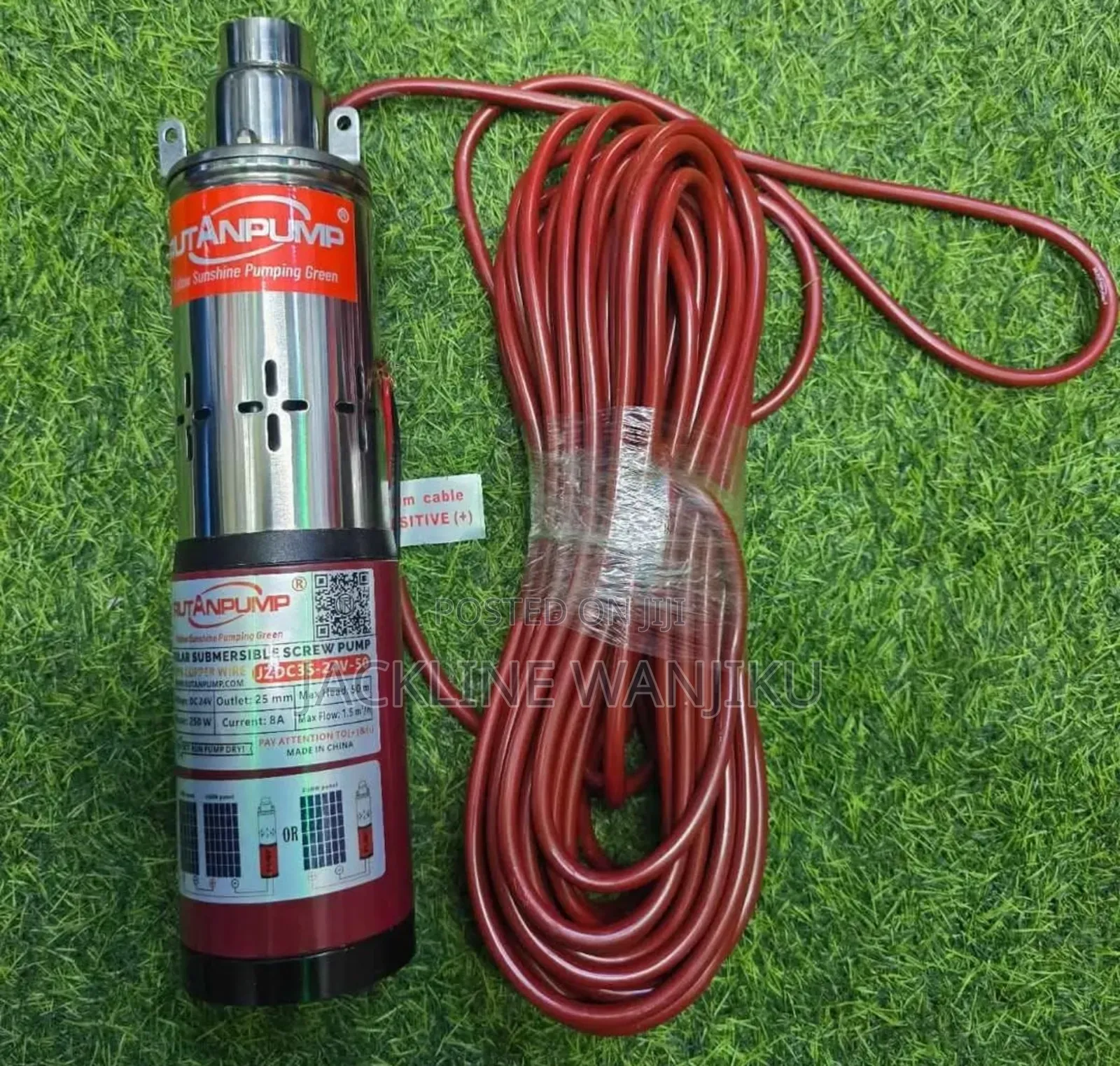 Rutan Water Pump 250w 50m Head/ New Solar Submersible Pump