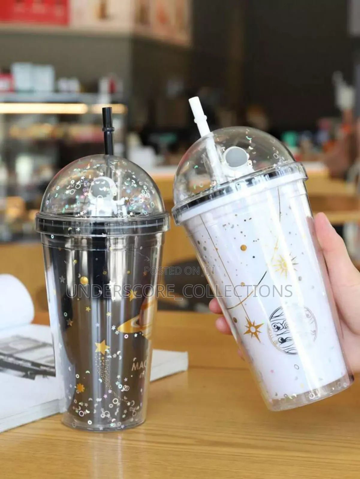 Frosty Mason Jar With a Straw