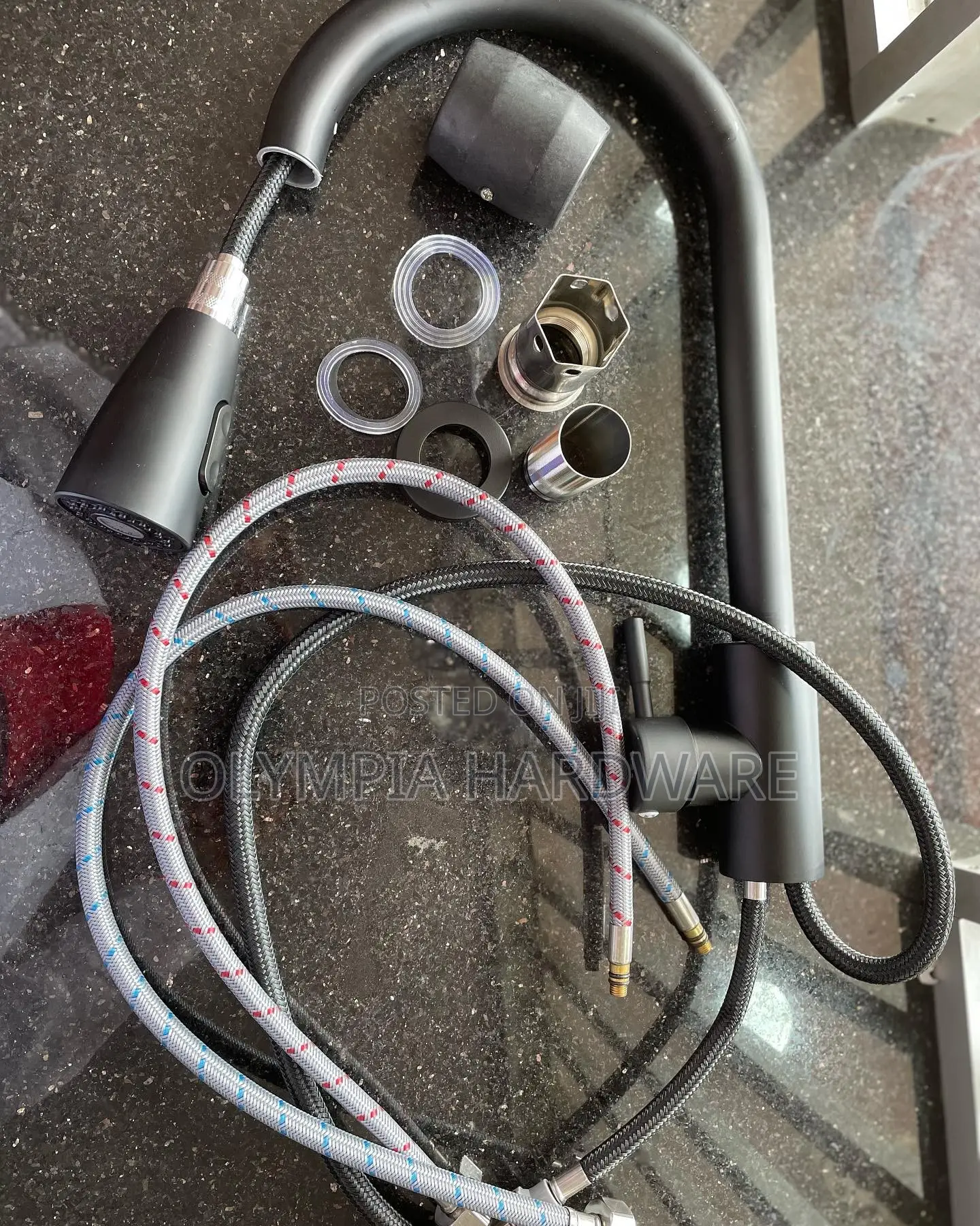 Black Pull Out Kitchen Mixer Tap