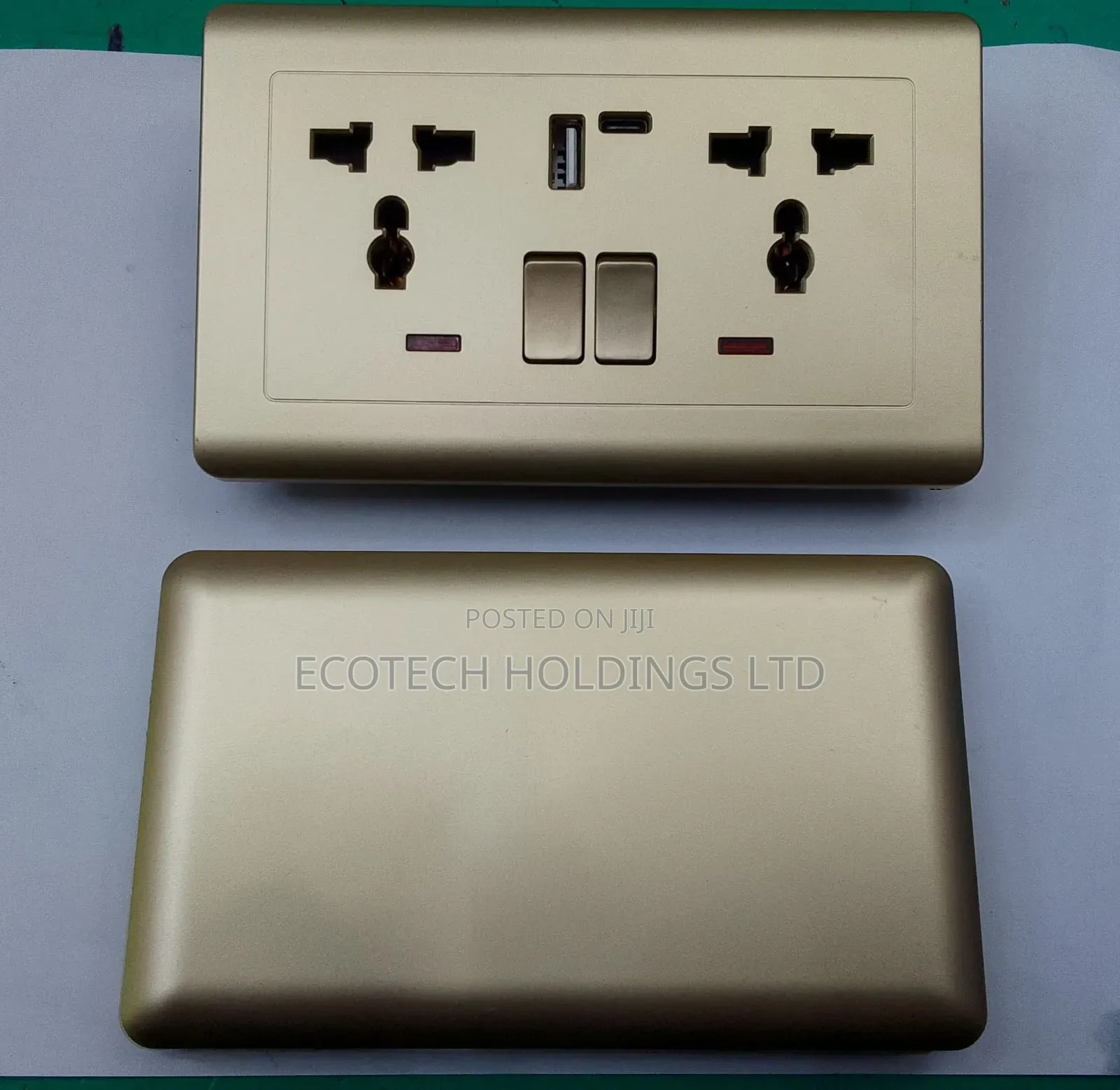 Twin Blanking Cover Gold