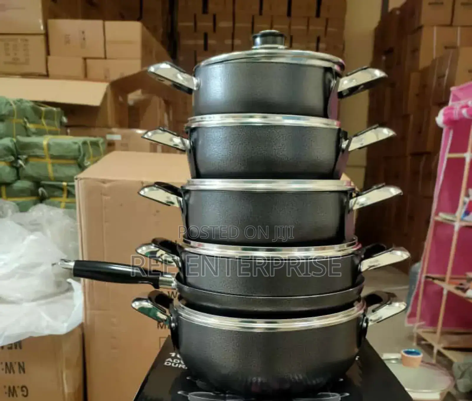 High Class Heavy Duty Jp Non Stick Cookware Set 10 Pieces
