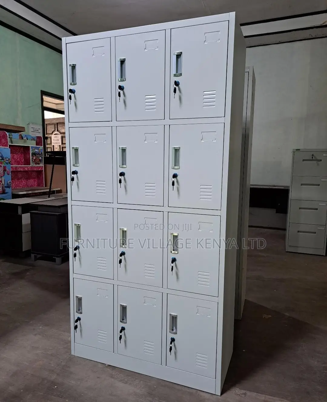 Cabinets:Twelve-Door Secure File and Item Office Locker