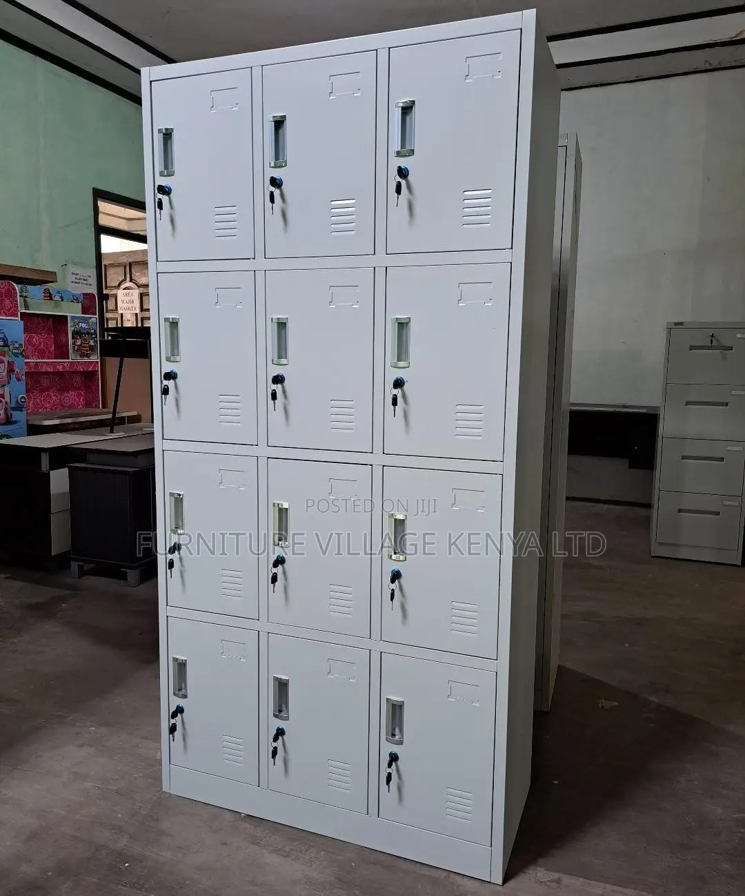 Cabinets:Twelve-Door Secure File and Item Office Locker