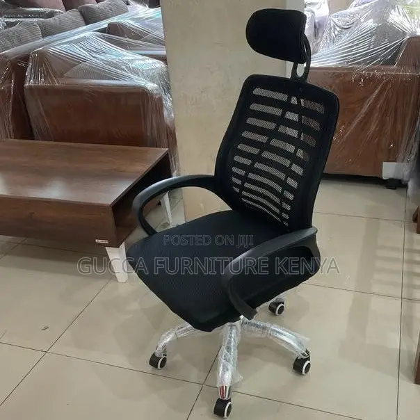 Office Chair: Orthopedic Simple Headrest Chair (Mesh-Back)