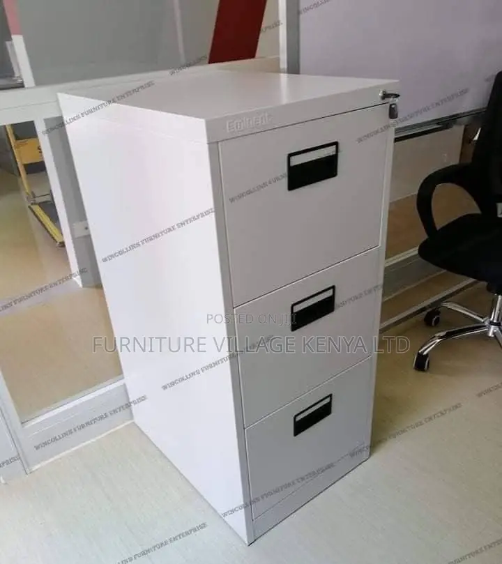 Cabinets:Office Executive Room Steel 3-Drawer Storage Locker