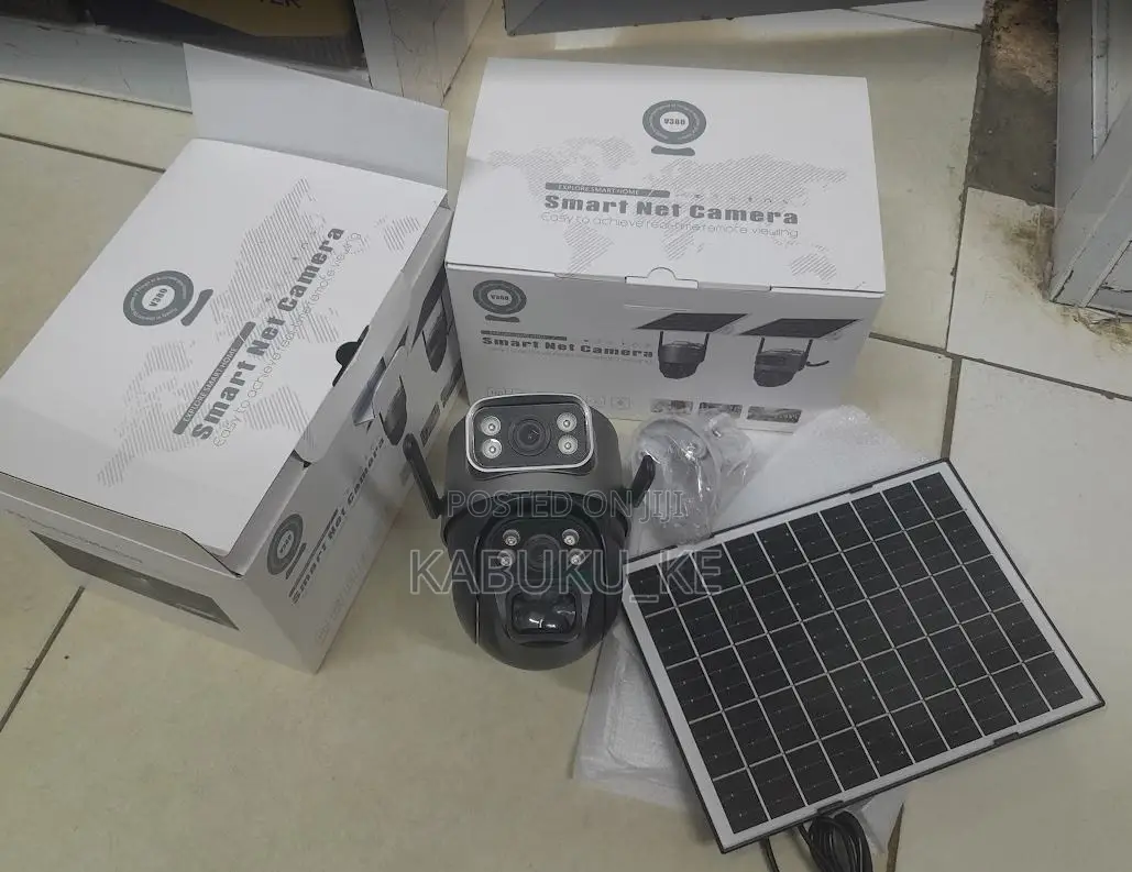 V380 Wifi Dual Lens Solar Camera With Audio