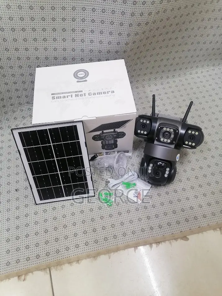 Easy to Install Solar V380tripple Lens 4g Simcard PTZ Camera