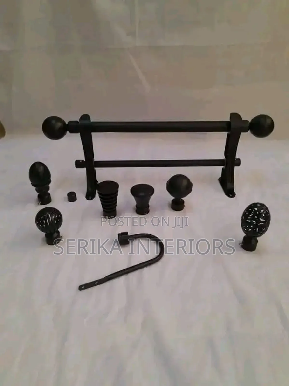 Double Jua Kali Curtain Rods 1m Powder Caoted