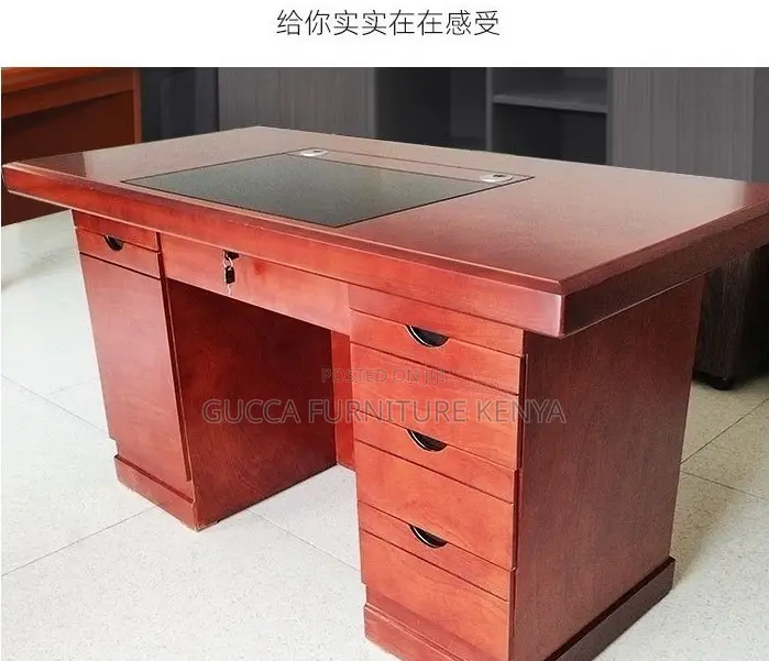 Office Desk:120cm Office Veneer Computer Desk(Keyboard Rest)