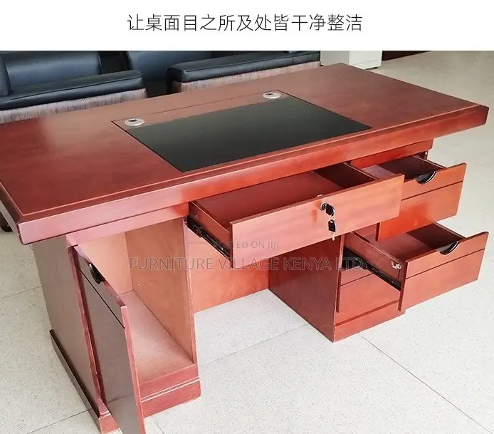 Office Desk:120cm Veneer Executive Desk (Lockable Drawer)