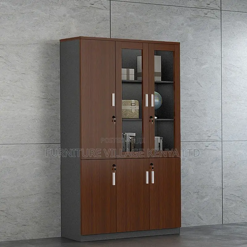 Cabinet:Wooden Office Filing Cabinet With Three Compartments