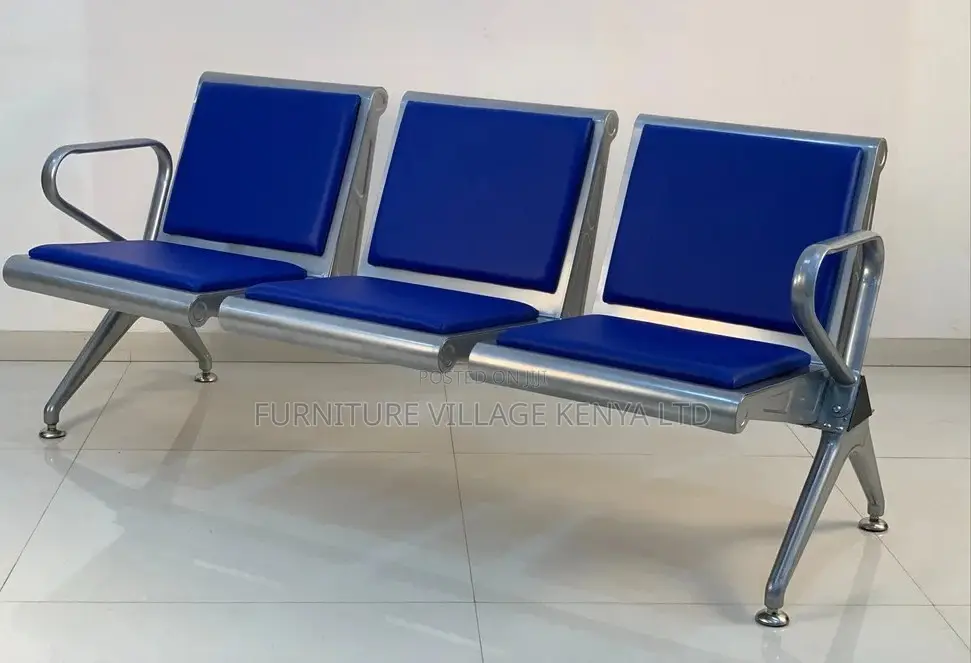 Benches:Office 3-Seat Heavy-Gauge Steel Reception Bench