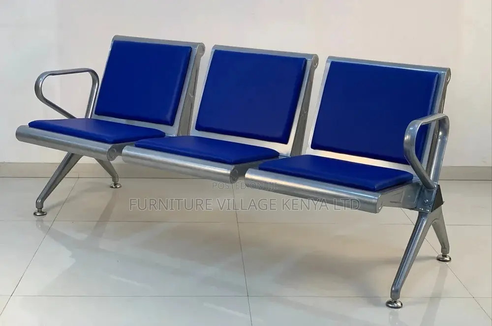 Benches:Office 3-Seat Heavy-Gauge Steel Reception Bench