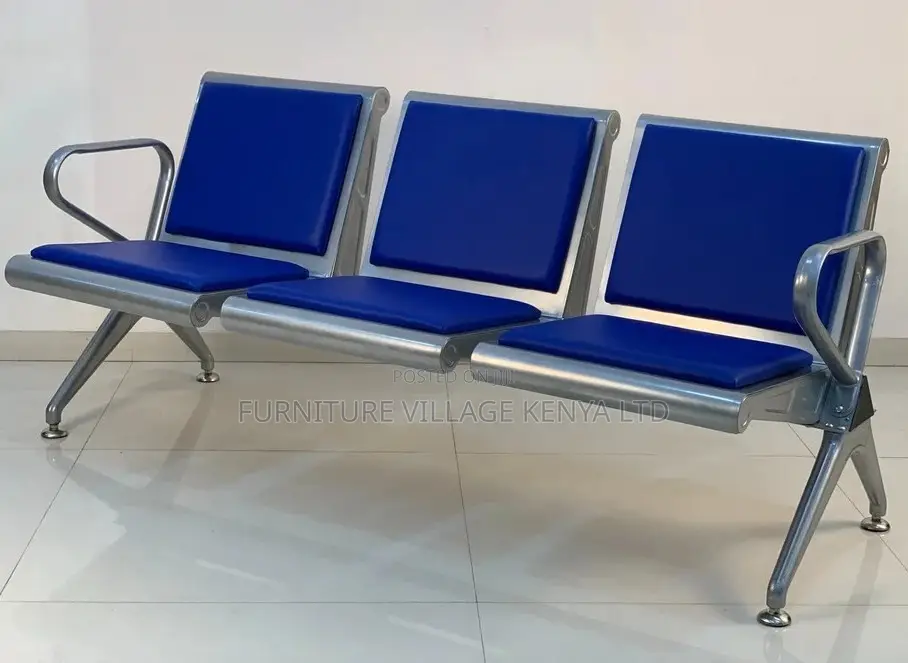 Benches:Office 3-Seat Heavy-Gauge Steel Reception Bench