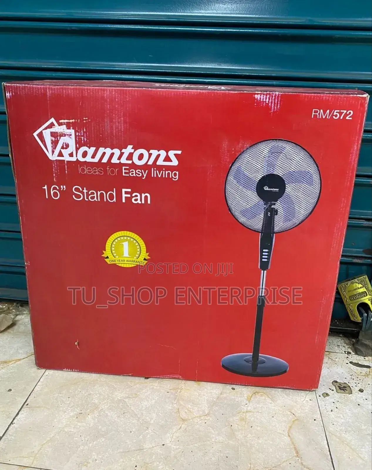 Ramtons Rm/572 - Black Econo Standing Fan - 3 Speed