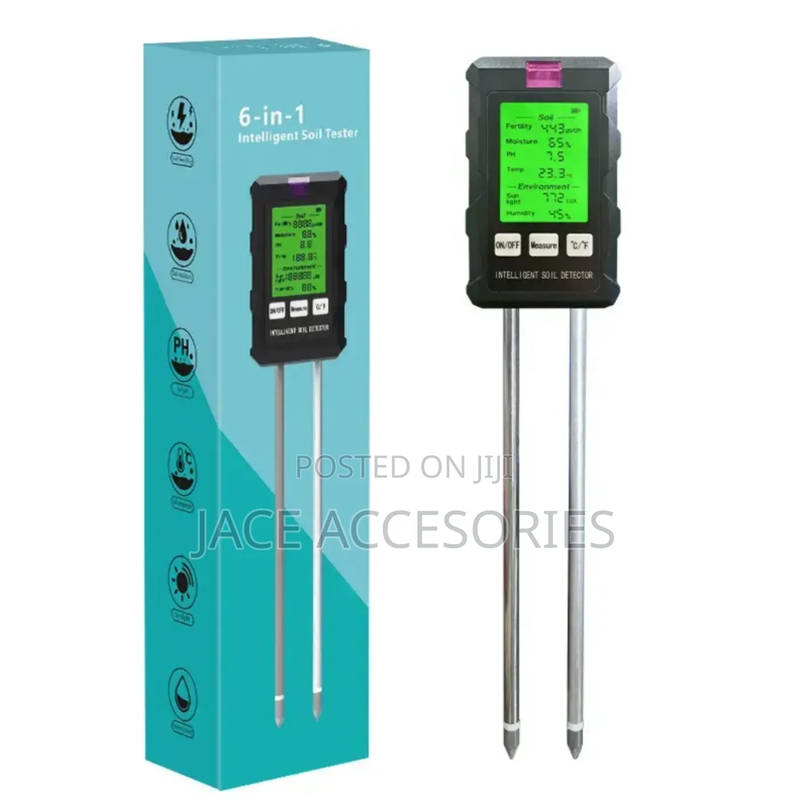 New Soil Tester 6 In 1, Ph,Fertility,Moisture