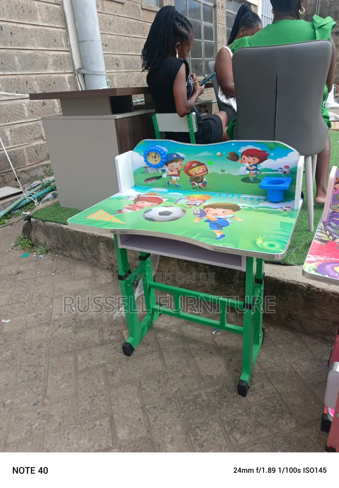Kids Study Table and Chair(Green)