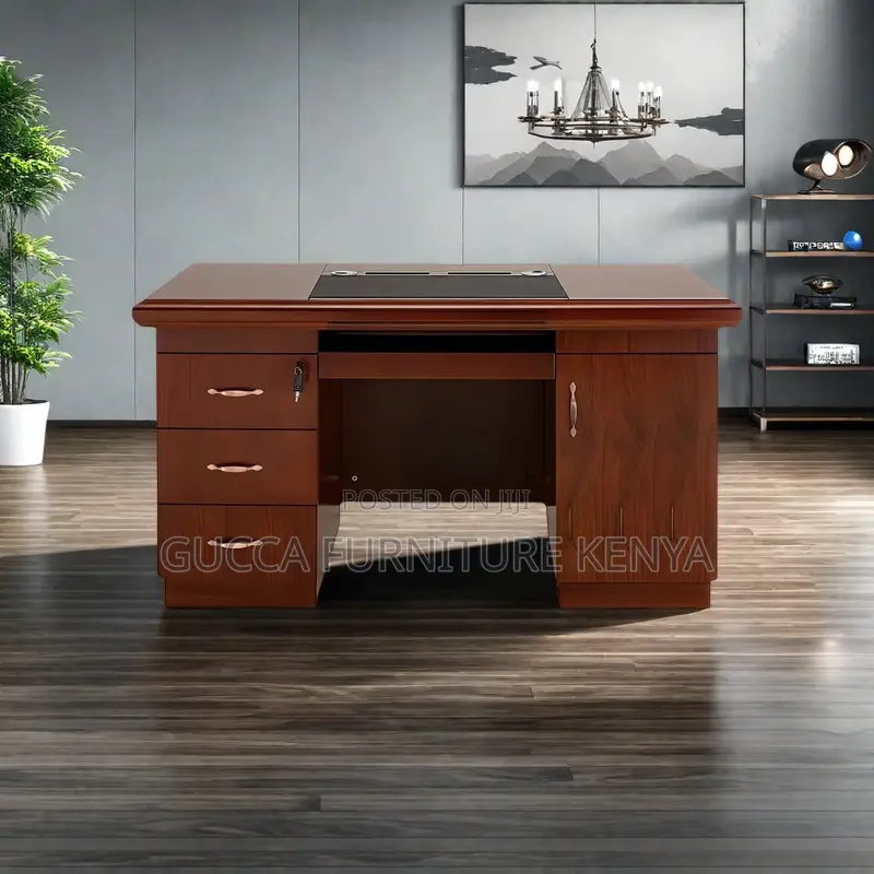 Office Desk:Executive Office Mahogany Drawer Desk-120cm
