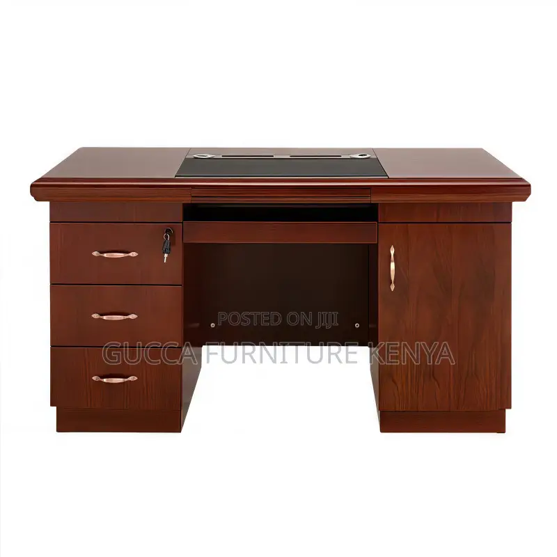 Office Desk:Executive Office Mahogany Drawer Desk-120cm