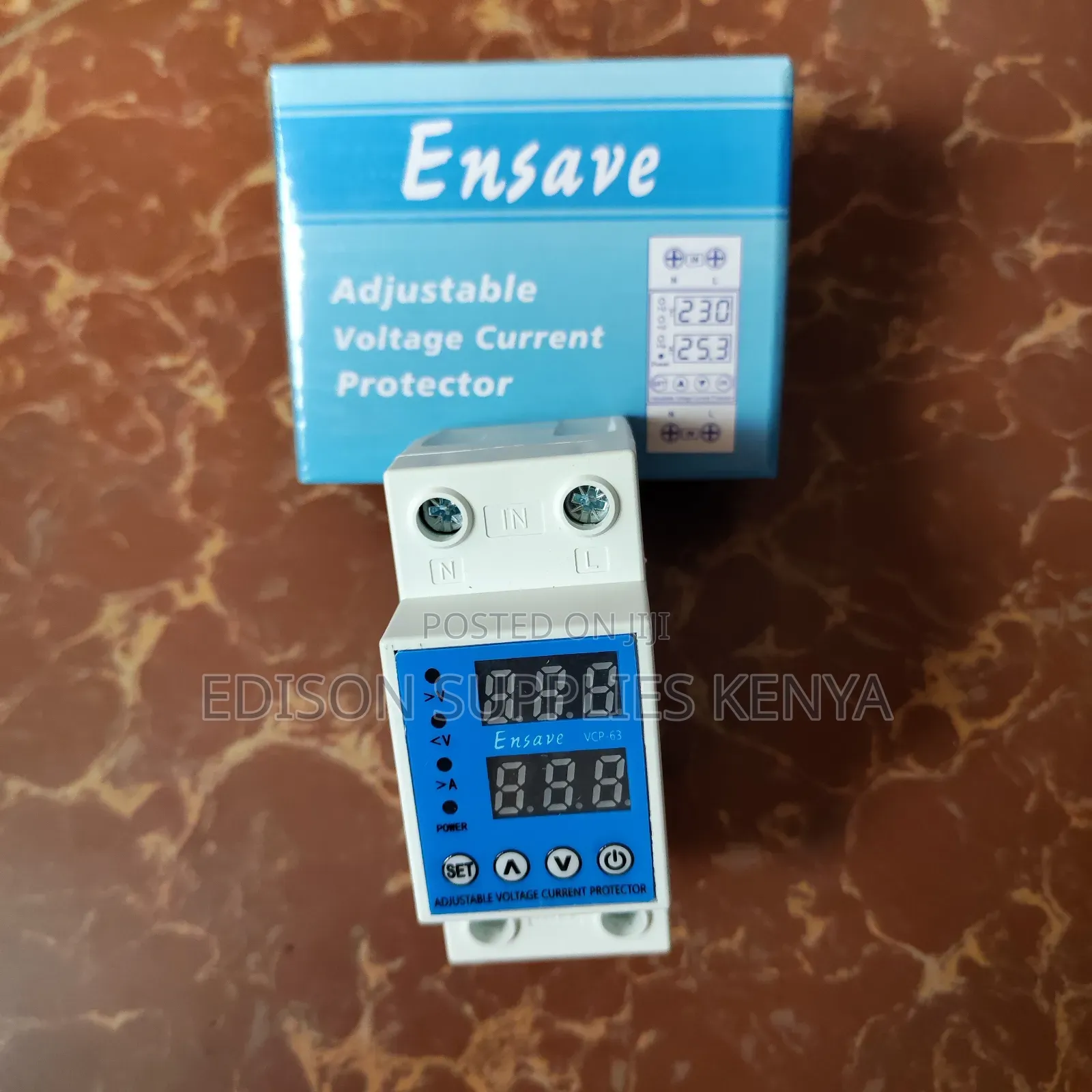Ensave Voltage Protector 63amps Adjustable Current Surge 63a