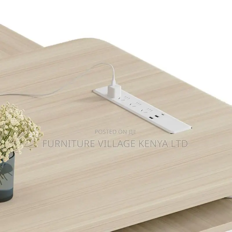 Office Desk:180cm Workstation Desk -Built-in Wire Organizer