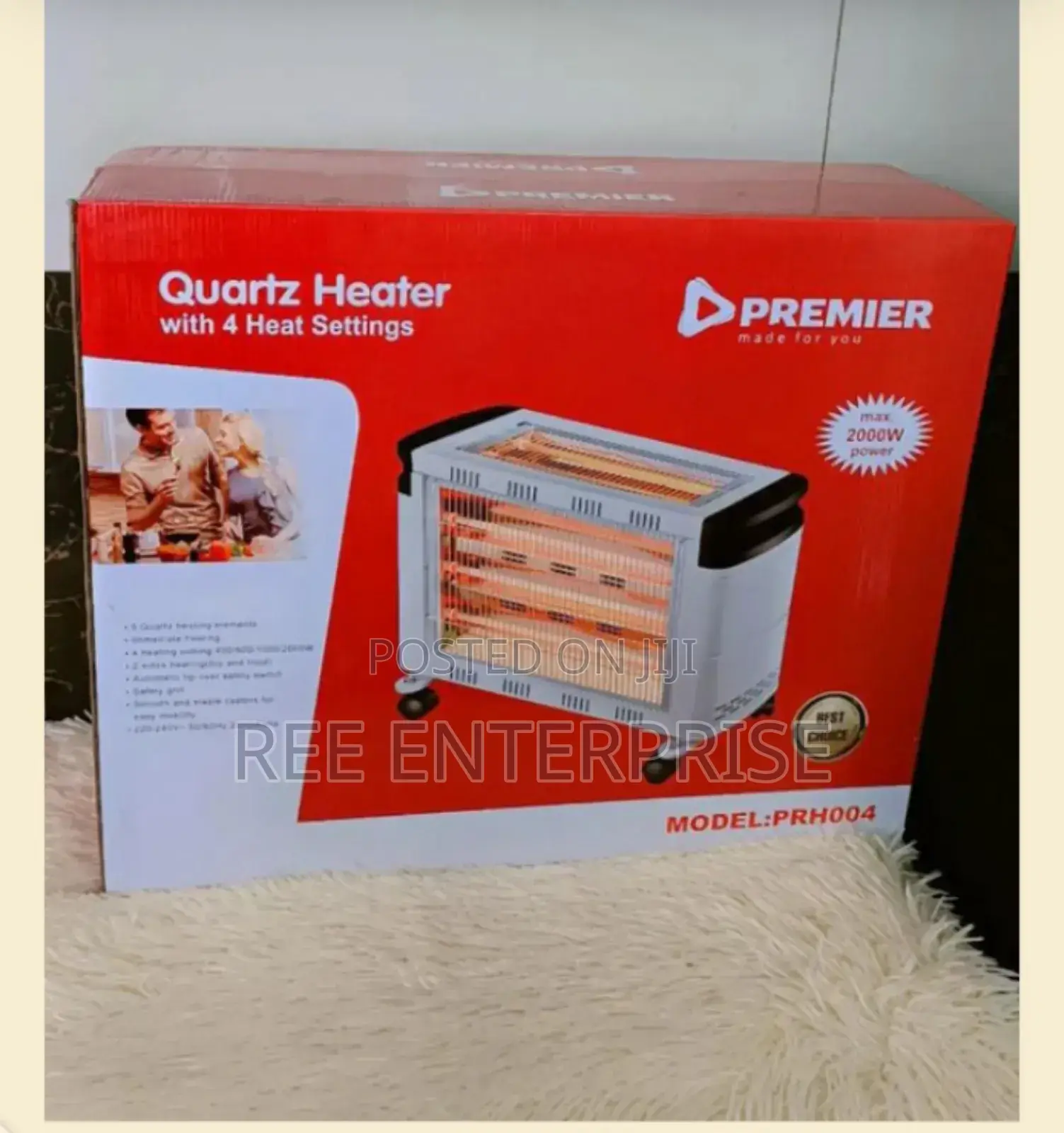 Over Heat Protect Electromate Quartz Room Heater
