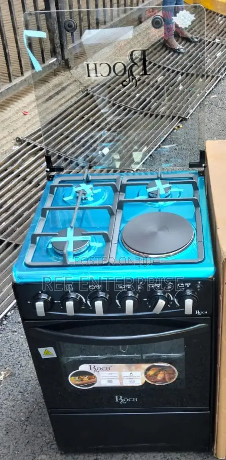 Durable 50*55 3+1 Standing Cooker With Electric Oven