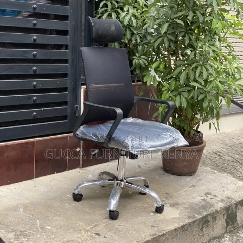Office Chair:Orthopedic Fixed Arms Breathable Mesh Seat