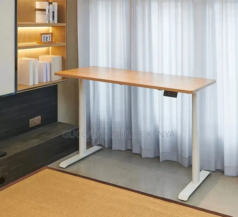 Office Desk:160cm Wide Modern Electric Sit Stand Office Desk
