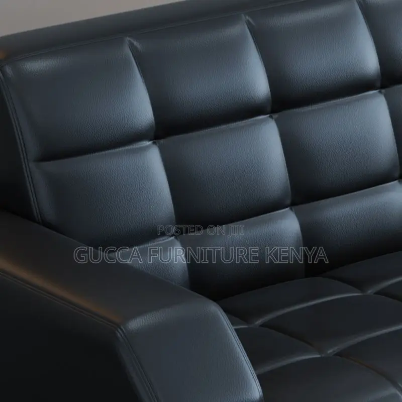 Office Sofa:5-Seater Reception Visitor Sofa With Armrest
