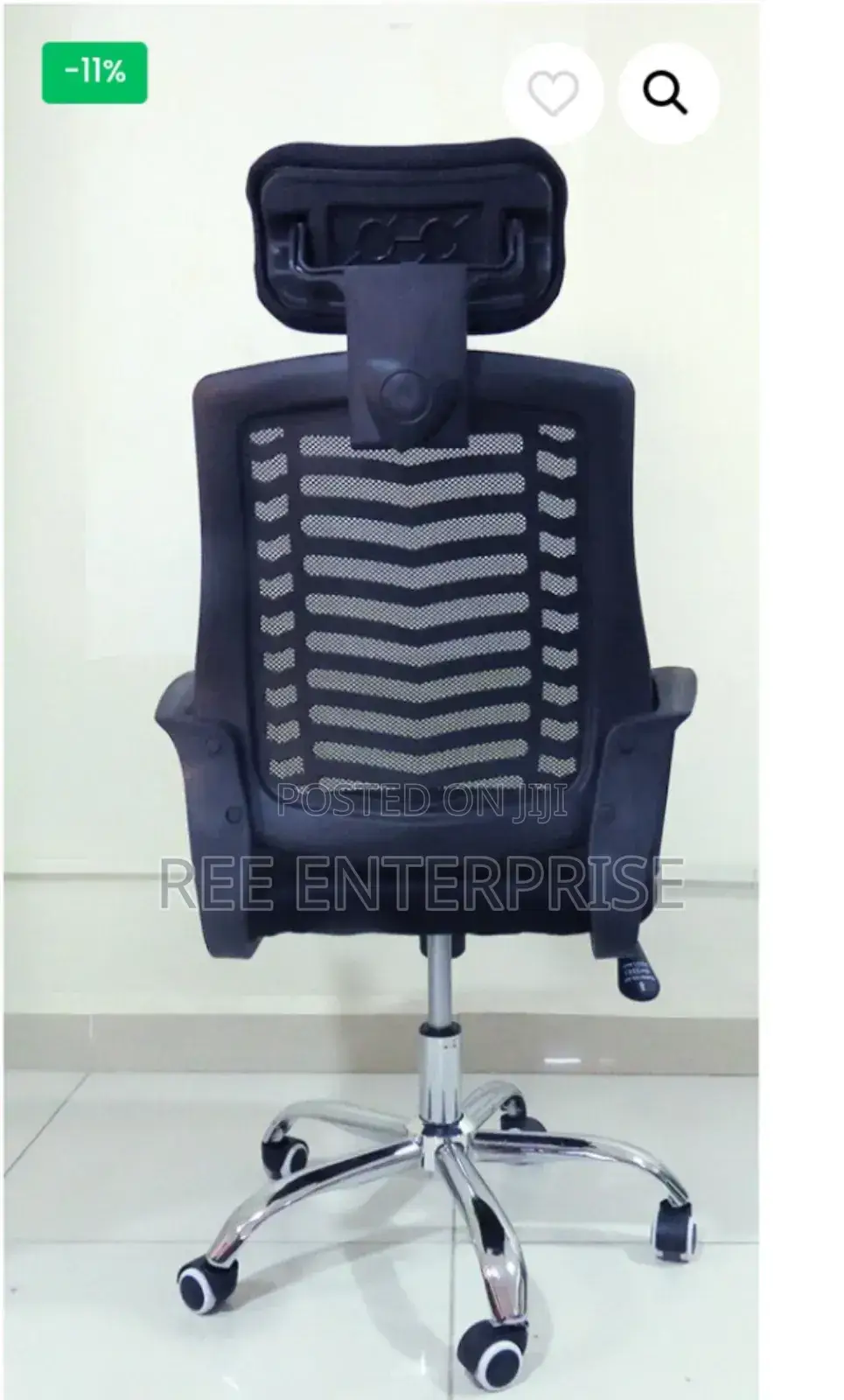 Adjustable Headrest Secretarial Mesh Office Chair