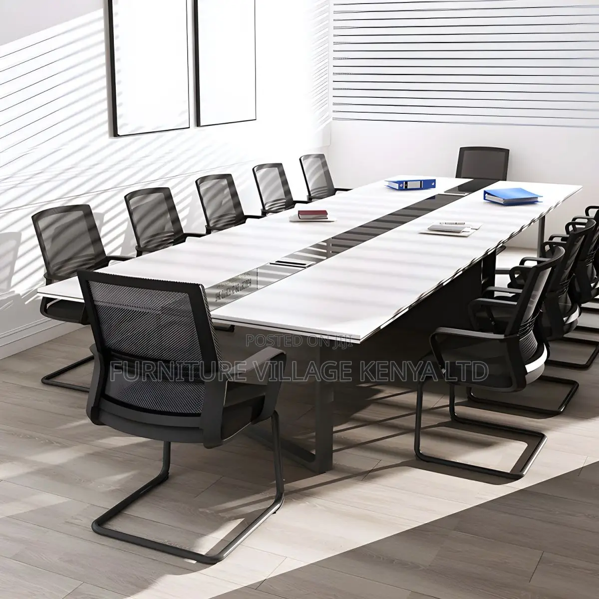Office Chair:Stationary Conference Chair With Fixed Armrests