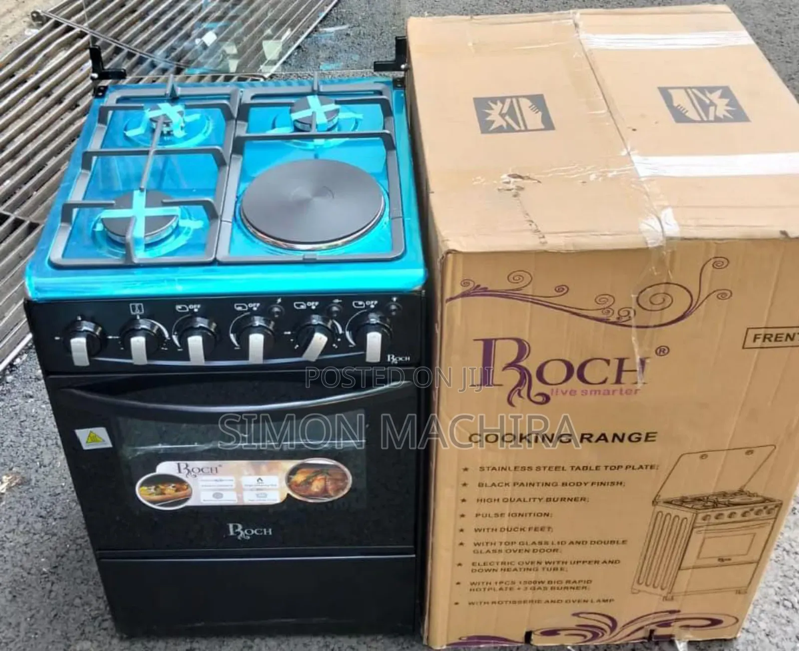 50*55 Roch 3+1 Jet Standing Cooker With Electric Oven