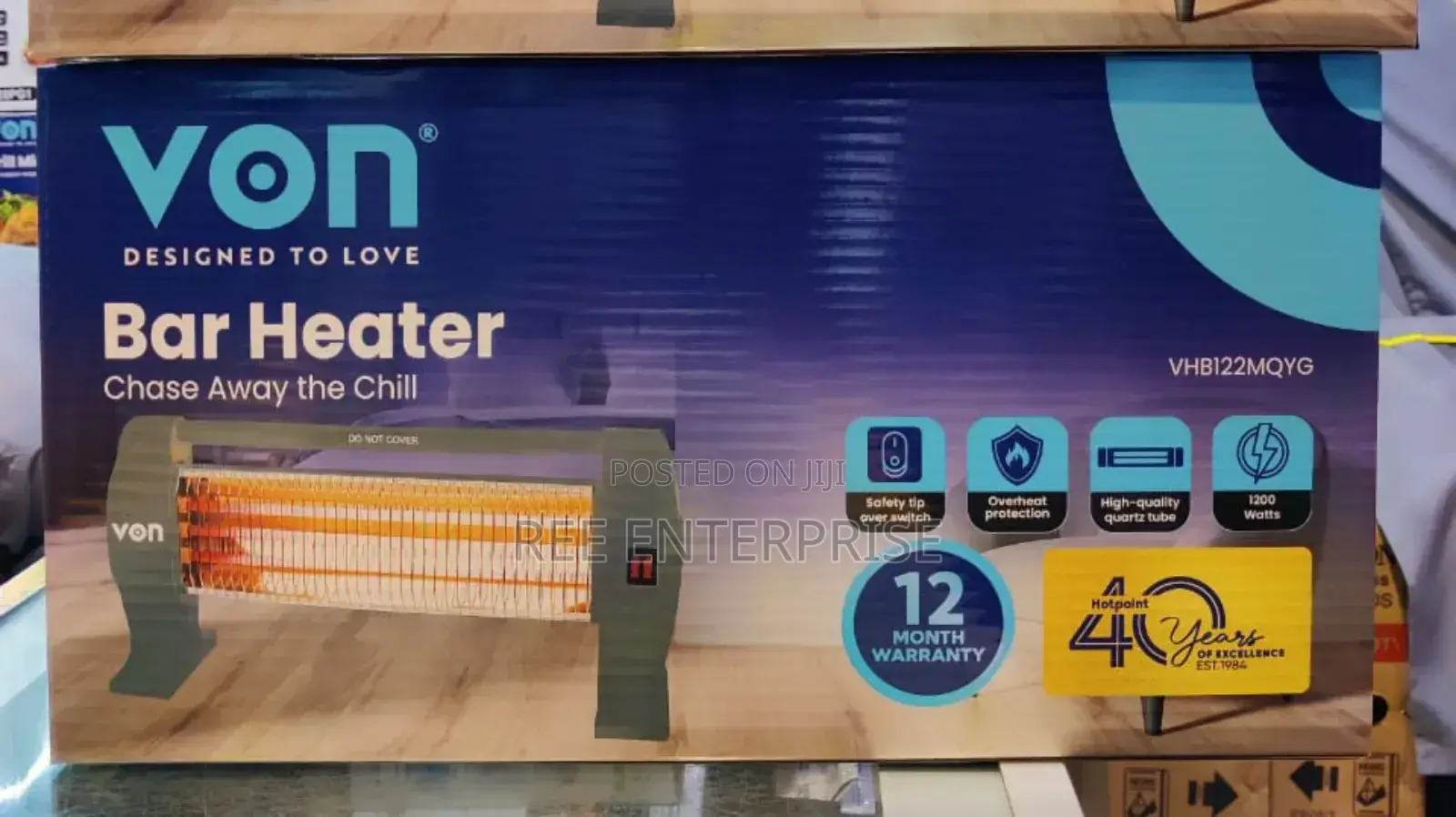Von Bar Heater 1200watts