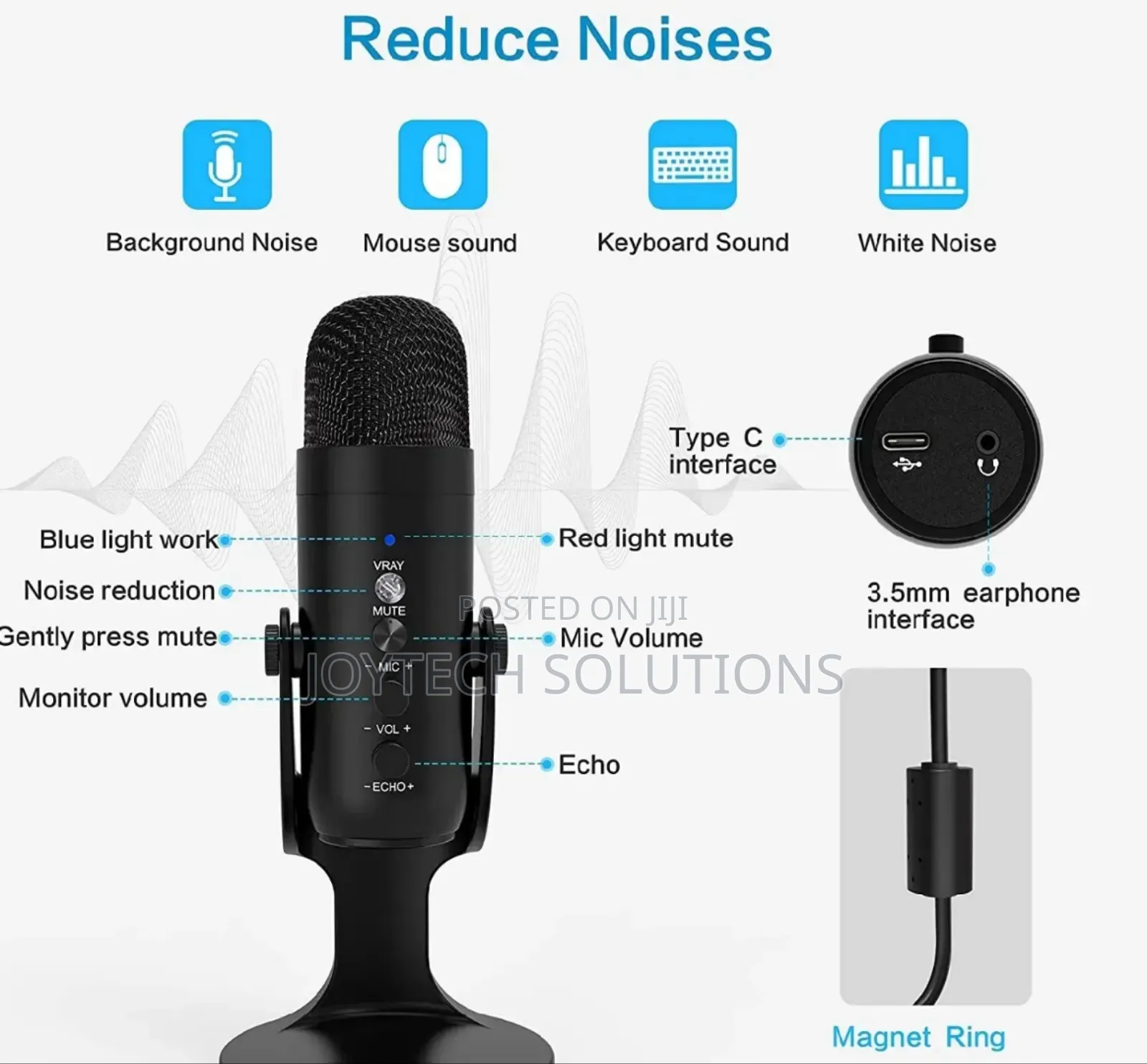 Mc-Pw8 Stable Transmission 360'rotating Mic