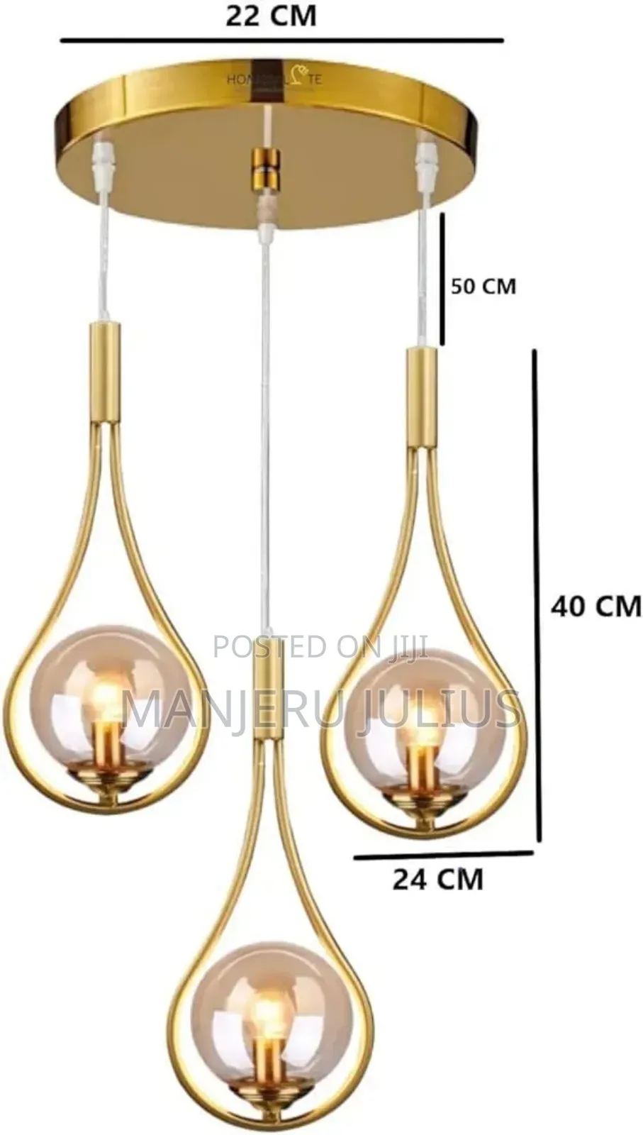 Modern Triple Gold Pendant