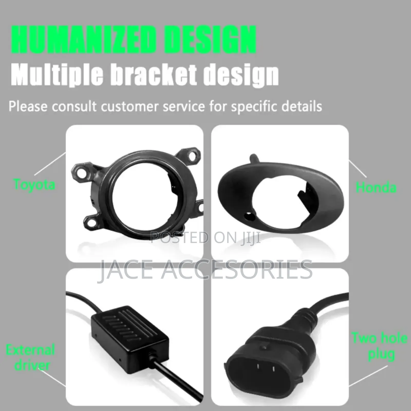 White Yellow Car Biled Fog Lights