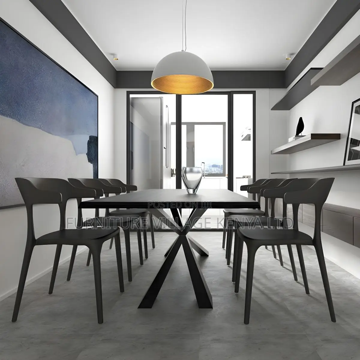 Office Chair:Office Home Plastic Dining Area Chair-Armless