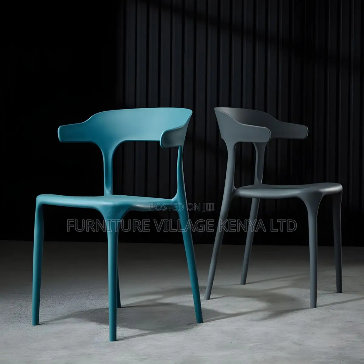 Office Chair:Office Home Plastic Dining Area Chair-Armless