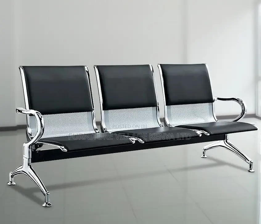 Benches: 3-Seater Metallic Outdoor Guest Lobby Bench
