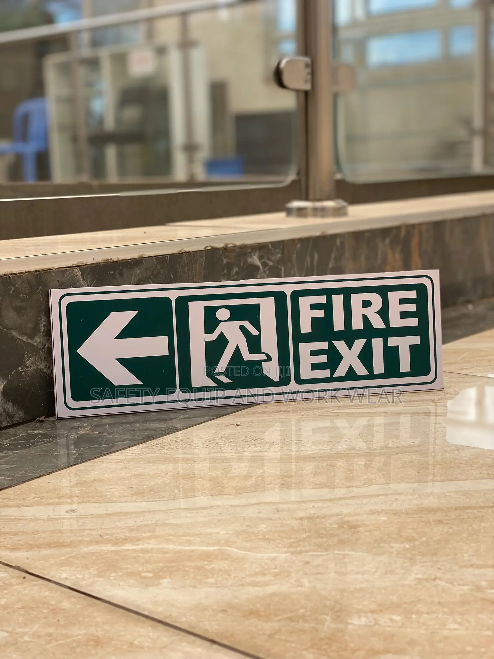Fire Exit Sign – Safety Certified Board Directional Symbol