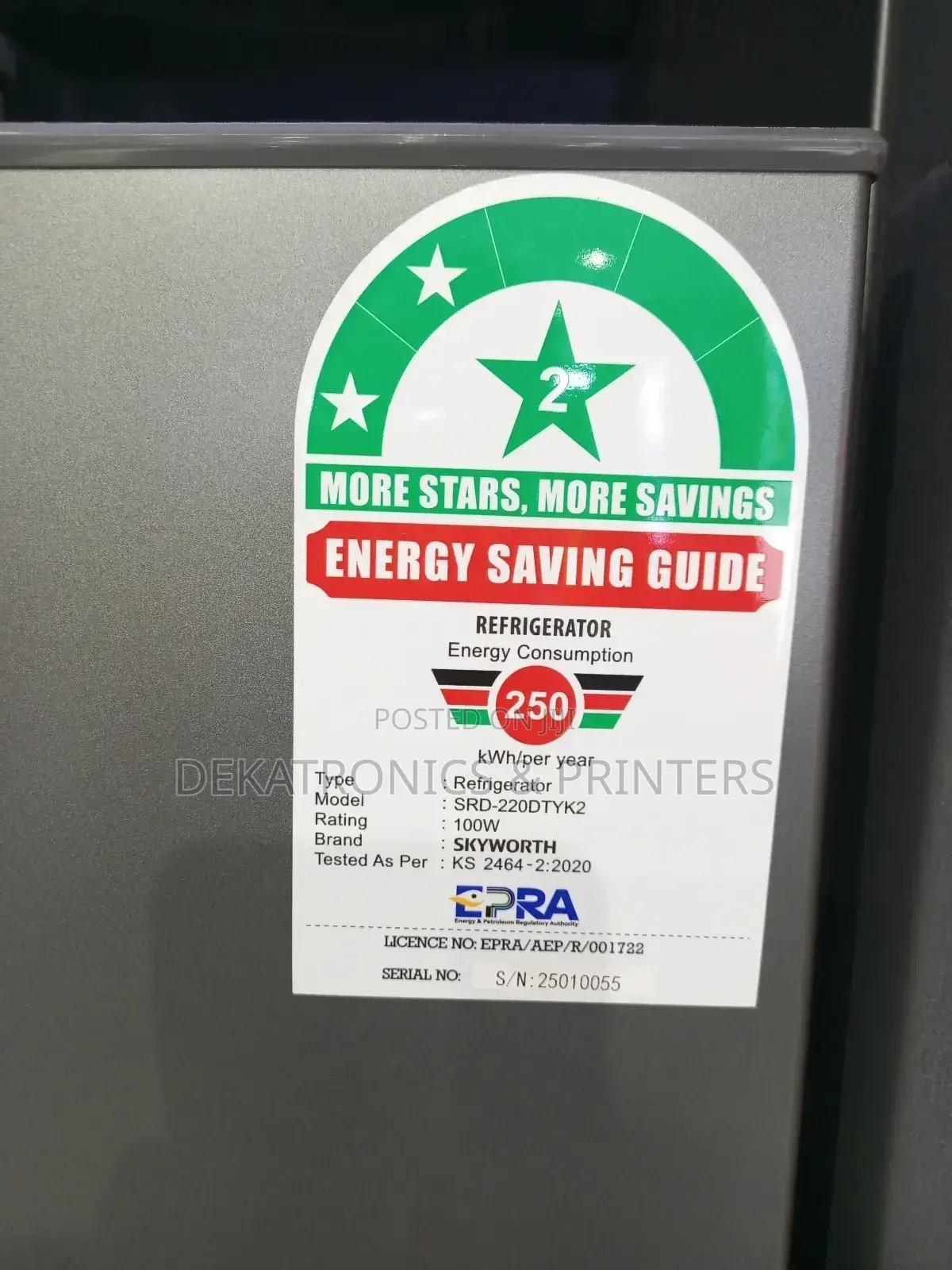 Skyworth 220 Liters Double Door Refrigerator (Srd-220dtyku)