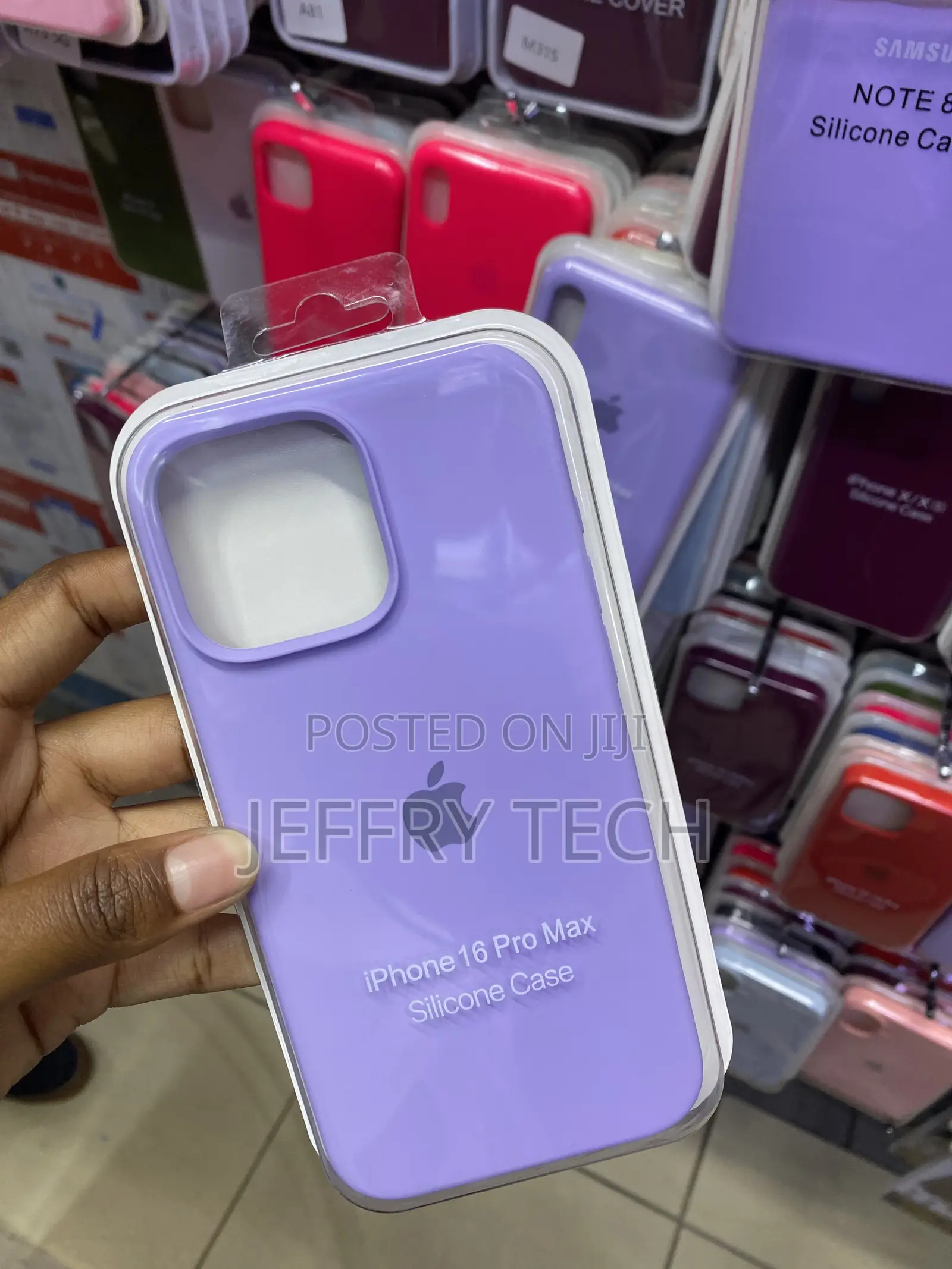 Jetech Liquid Silicone Case for iPhone 16 Pro Max -Purple