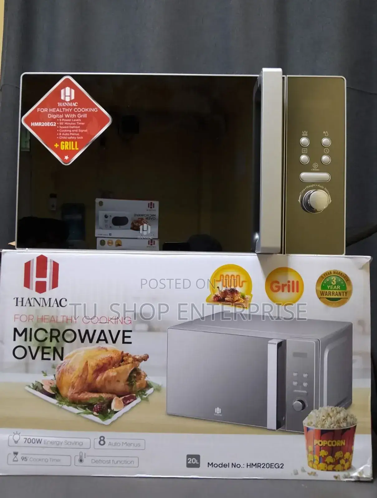 Hanmac 20l Digital Plus Grill Microwave (3 Years Warranty)