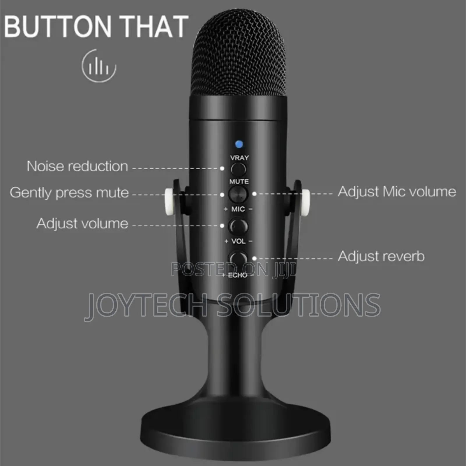 Podcast Wired Microphone With Monitor