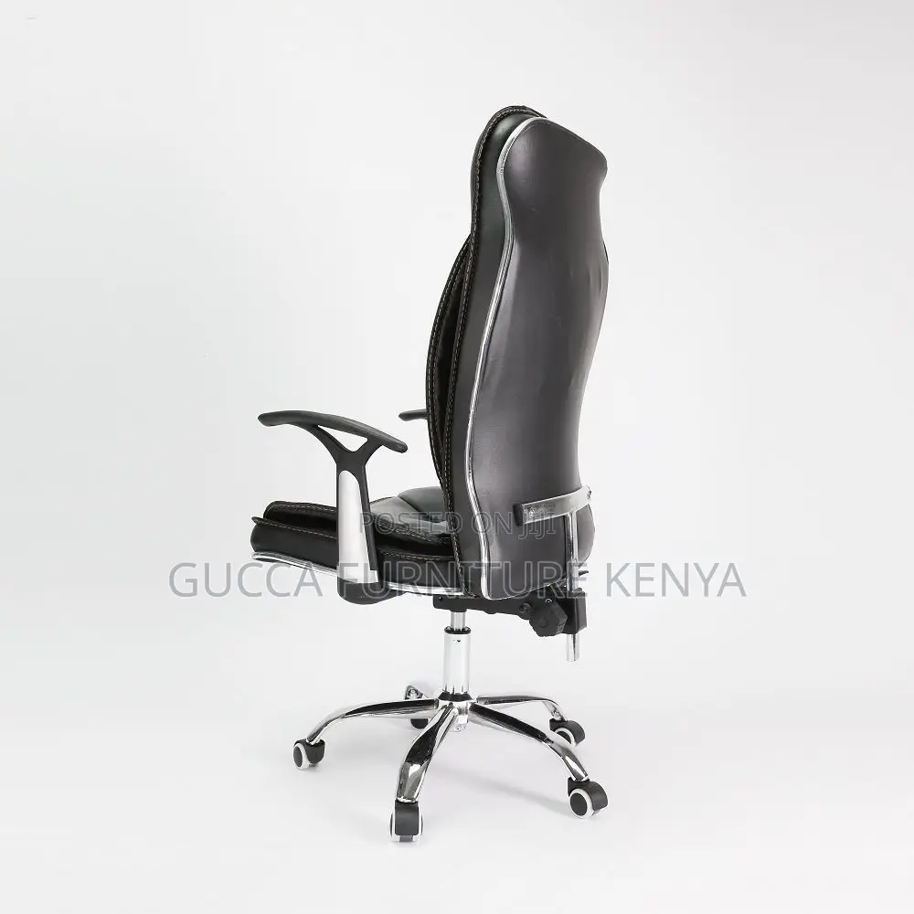 Office Chair: Clerical Leather Chair With Pp Plastic Hands