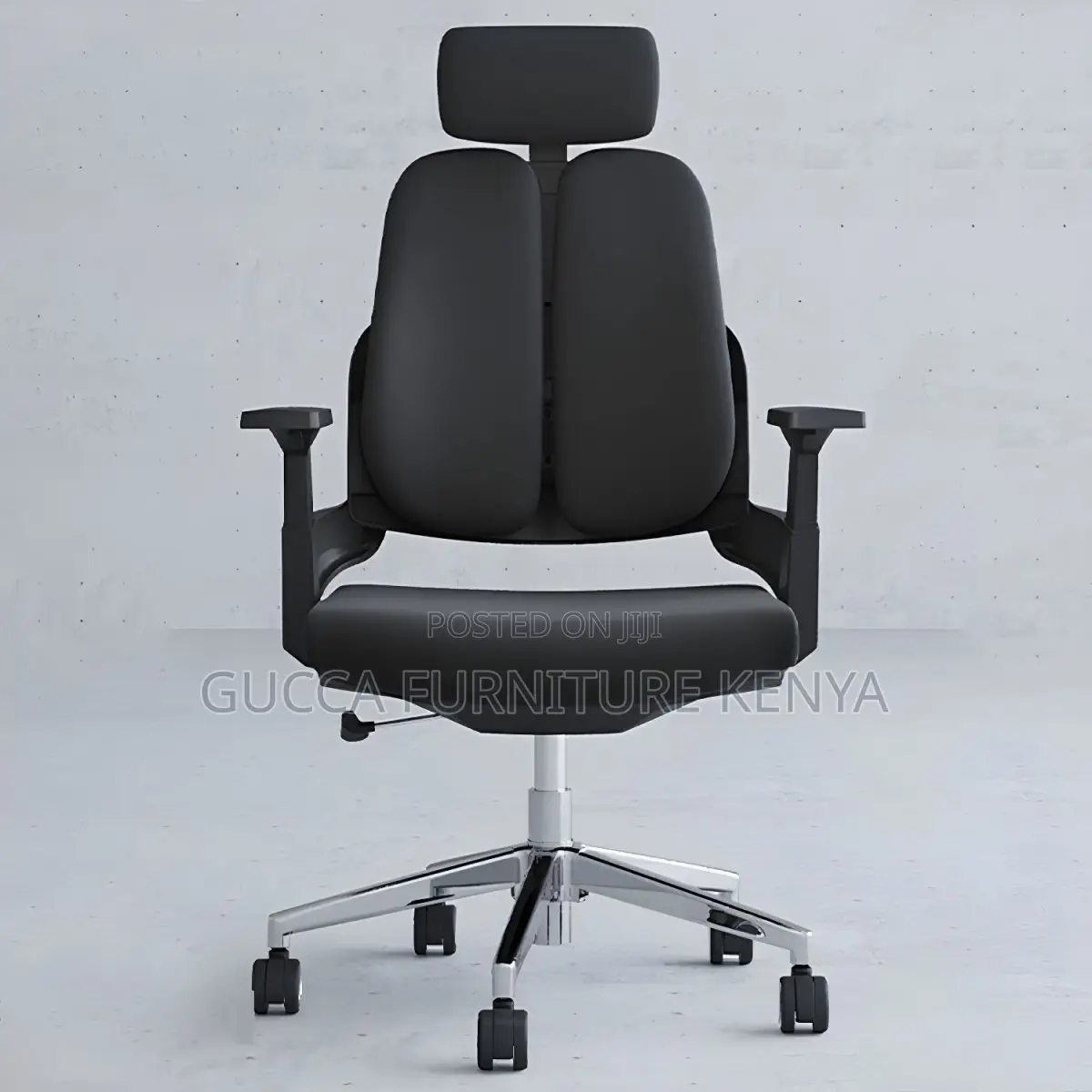 Office Chair:Black 1 Piece Modern Orthopedic Executive Seat