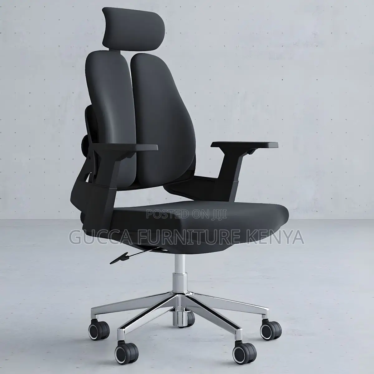 Office Chair:Black 1 Piece Modern Orthopedic Executive Seat