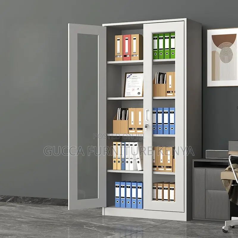 Cabinets:Metallic Rust Resistant 2-Door White File Cabinet
