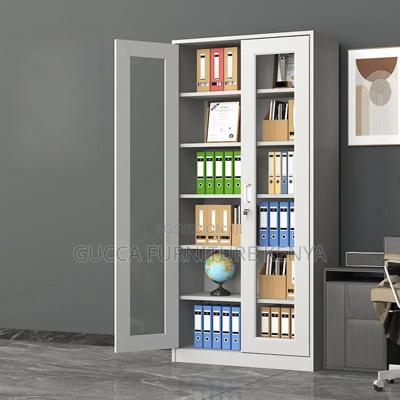 Cabinets:Metallic Rust Resistant 2-Door White File Cabinet